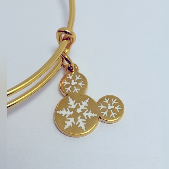 Alex and Ani Disney “Mickey Snowflake” Expandable Charm Bracelet. Shiny … - Picture 2 of 8